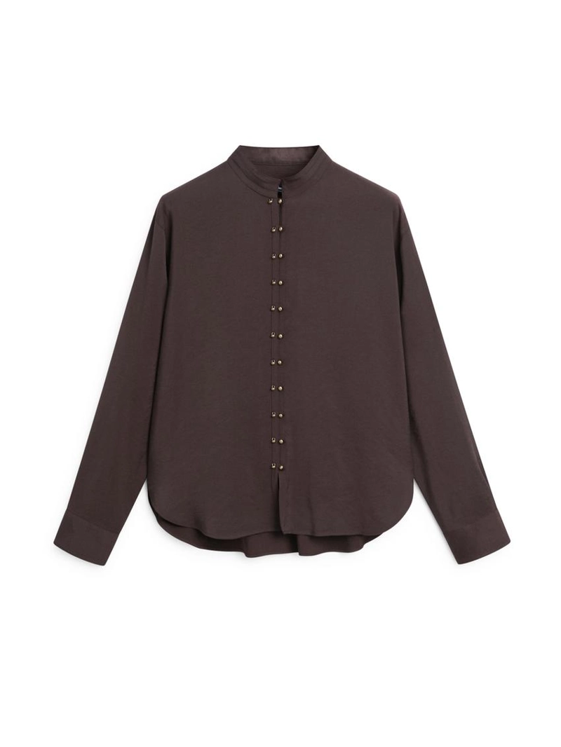 Рубашка с пуговицами и стойкой