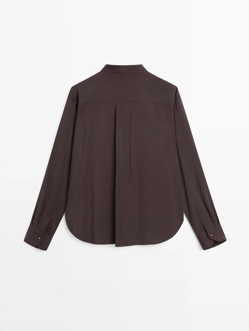 Рубашка с пуговицами и стойкой