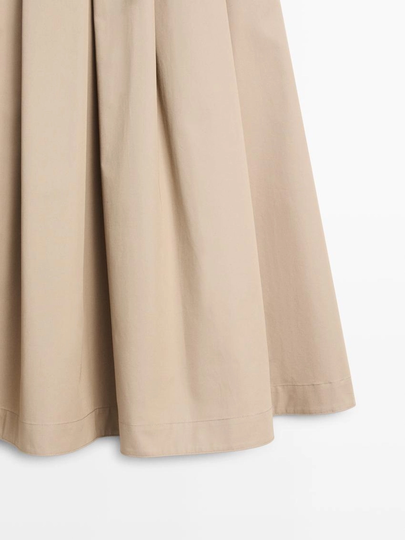 Юбка миди с боковыми складками