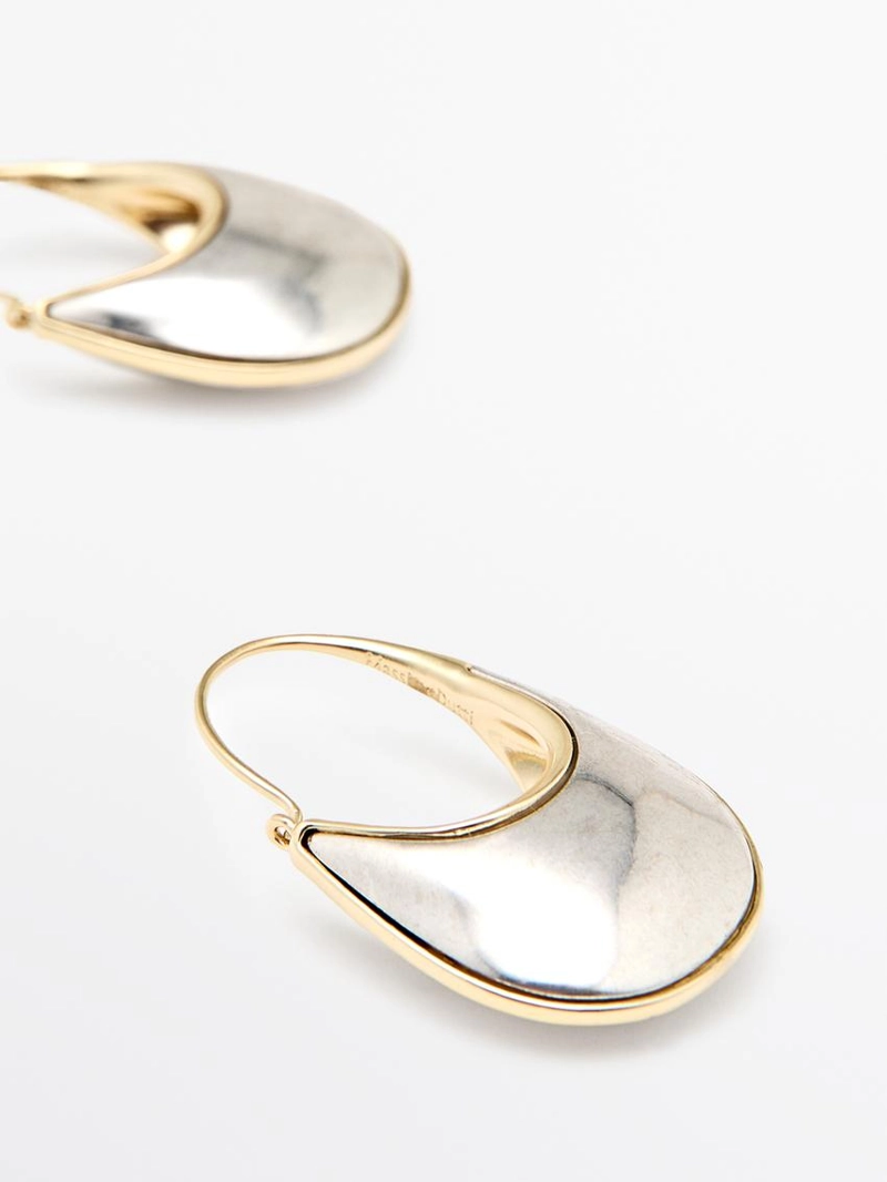 Серьги с контрастными кольцами