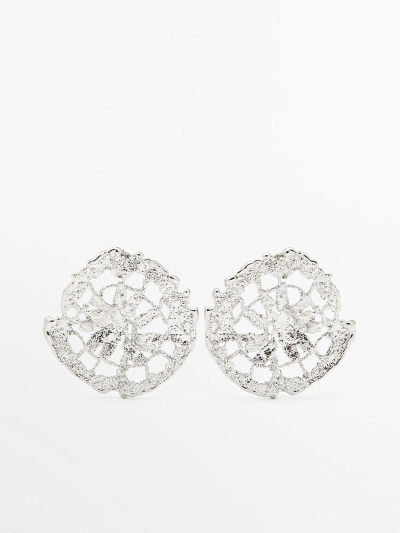 Текстурированные серьги