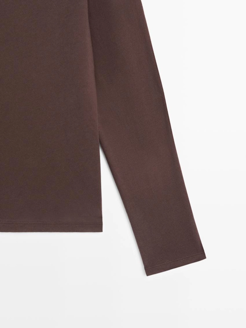 Футболка с лодочным вырезом из 100% хлопка