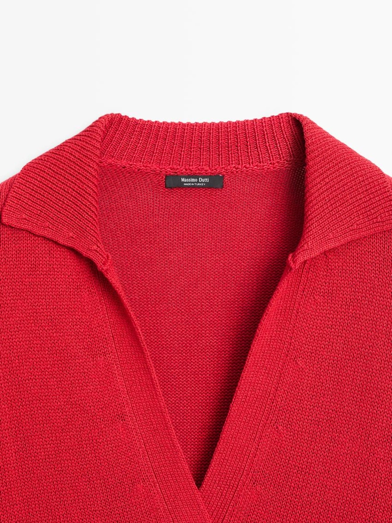 Джемпер поло из вязаного полотна