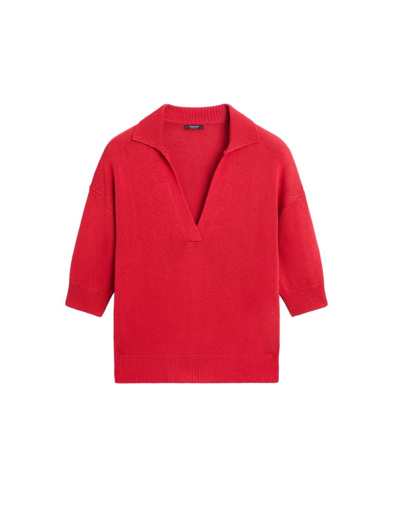 Джемпер поло из вязаного полотна