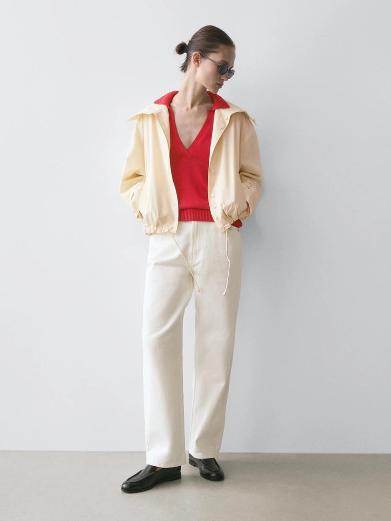 Джемпер поло из вязаного полотна