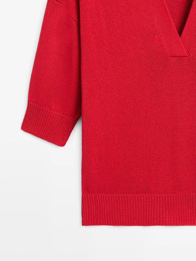 Джемпер поло из вязаного полотна