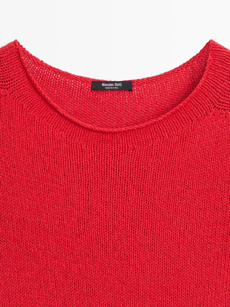 Асимметричный вязаный свитер