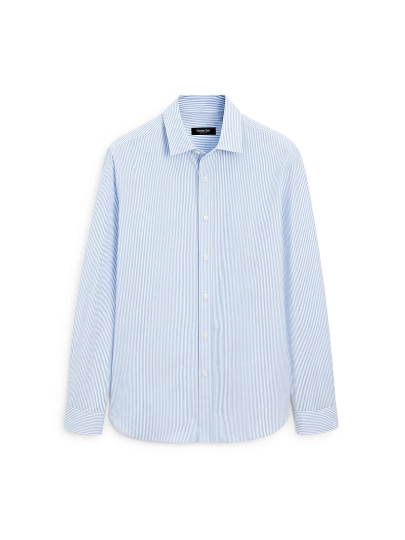 Рубашка полосатая из 100% хлопка с регулярным силуэтом