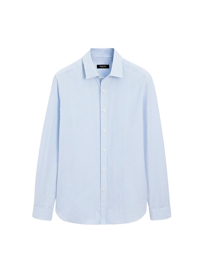 Рубашка полосатая из 100% хлопка с регулярным силуэтом