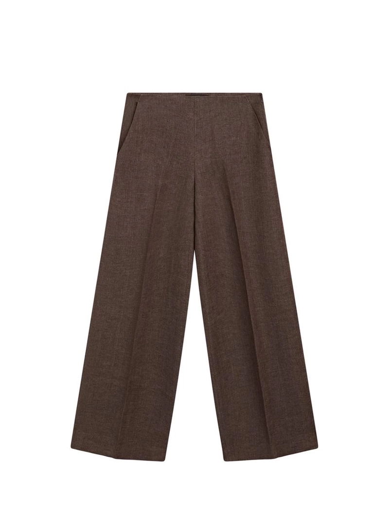 Брюки для костюма из льна с линейками