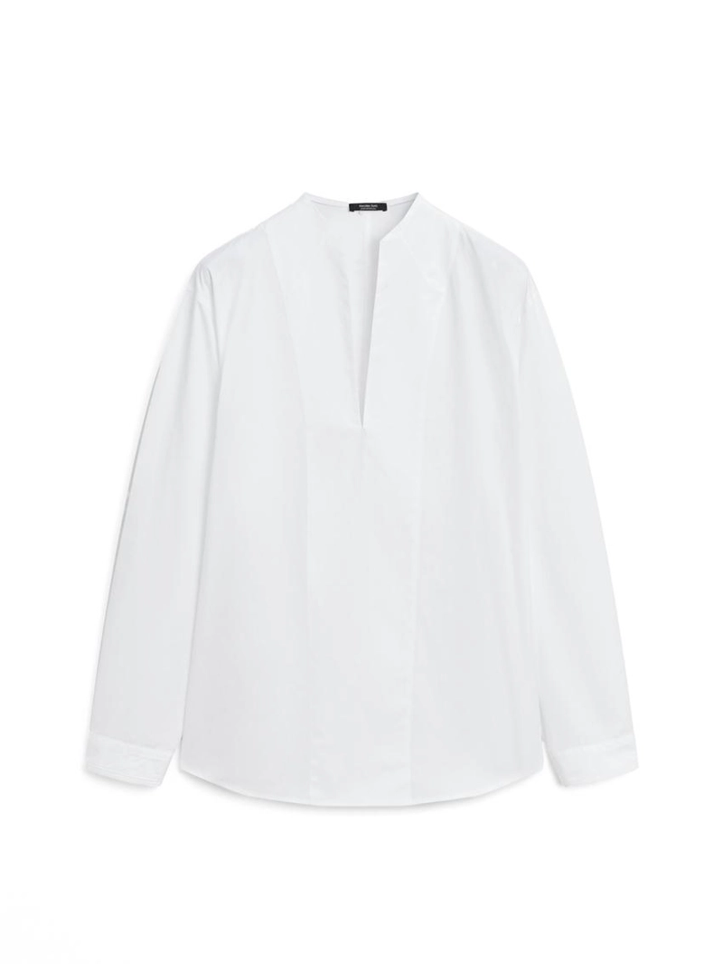 Рубашка из поплина с деталями на груди