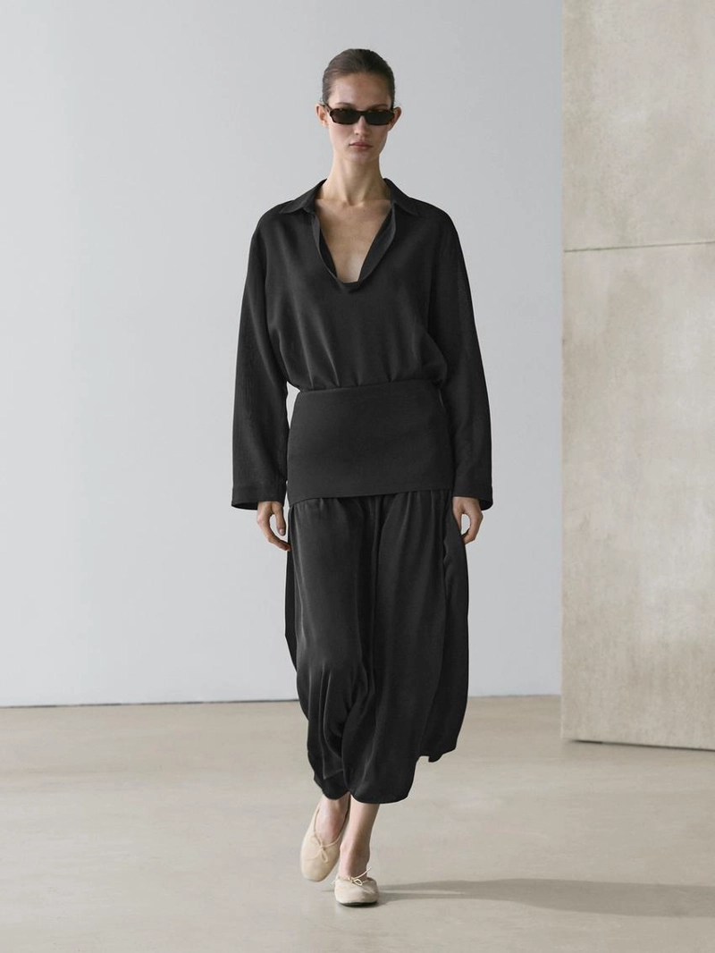 Рубашка с кружевной хлопковой блузкой v-образного выреза