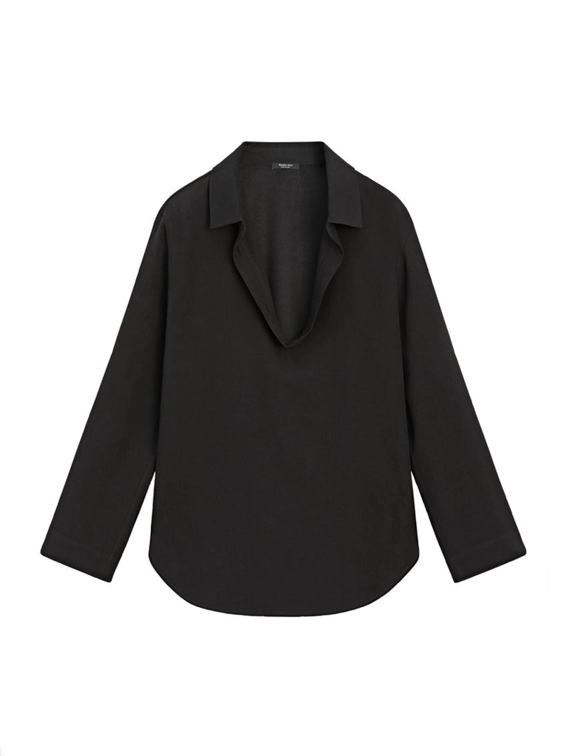 Рубашка с кружевной хлопковой блузкой v-образного выреза