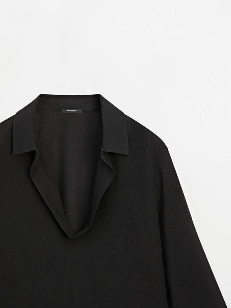 Рубашка с кружевной хлопковой блузкой v-образного выреза