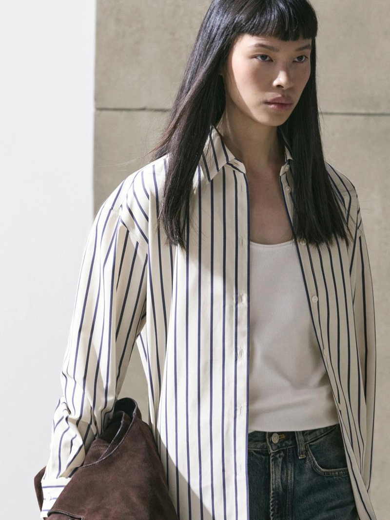 Рубашка в полоску из 100% хлопка