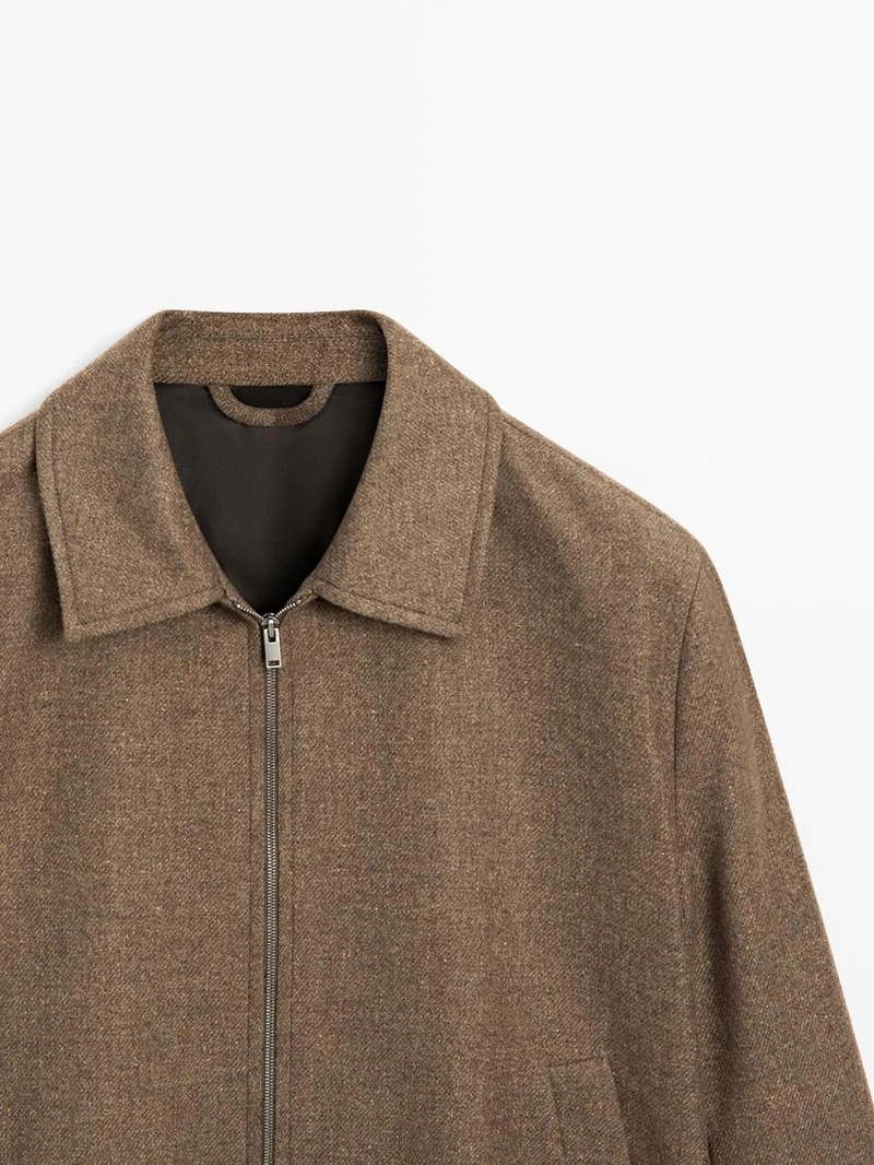 Водолазка из 100% шерсти с молнией