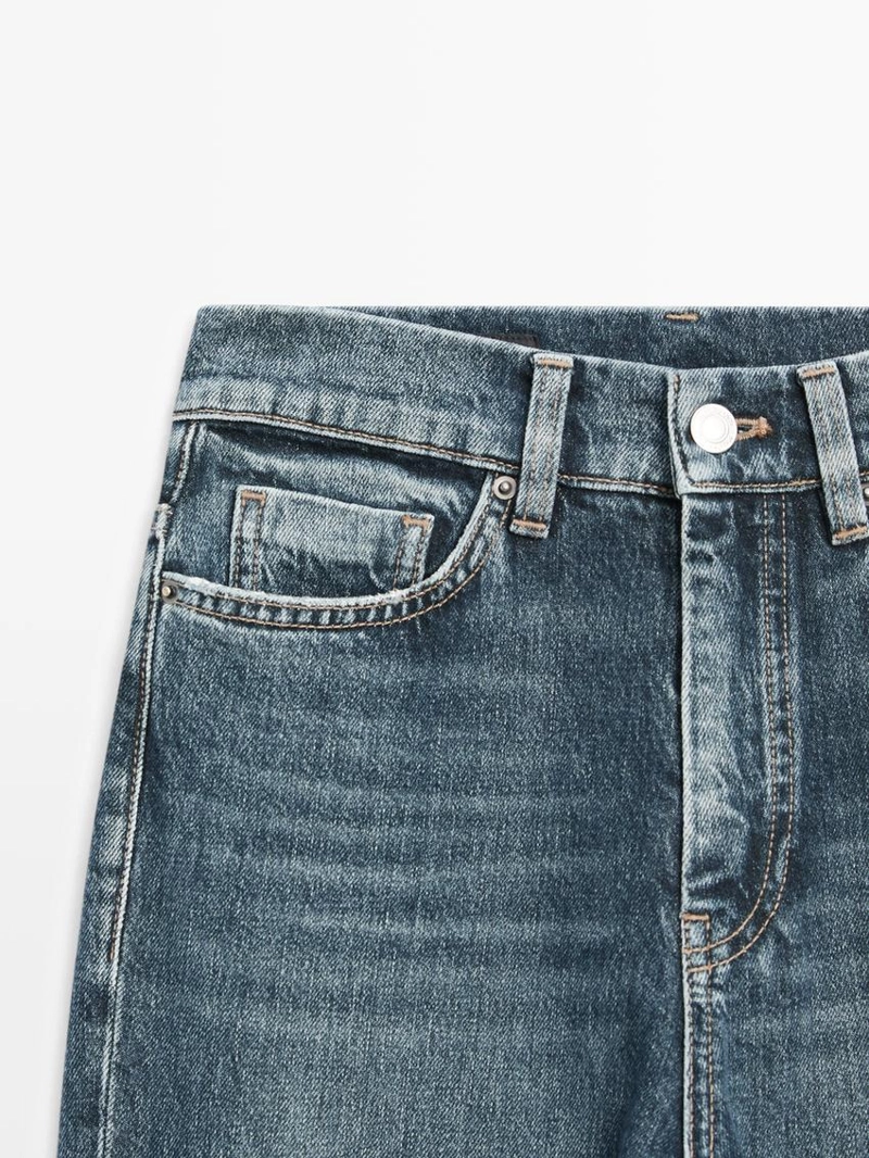 Джинсы буткат с высокой талией