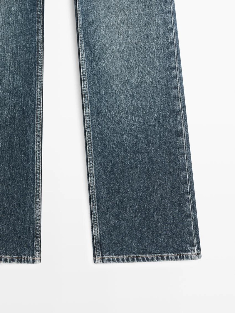 Джинсы буткат с высокой талией