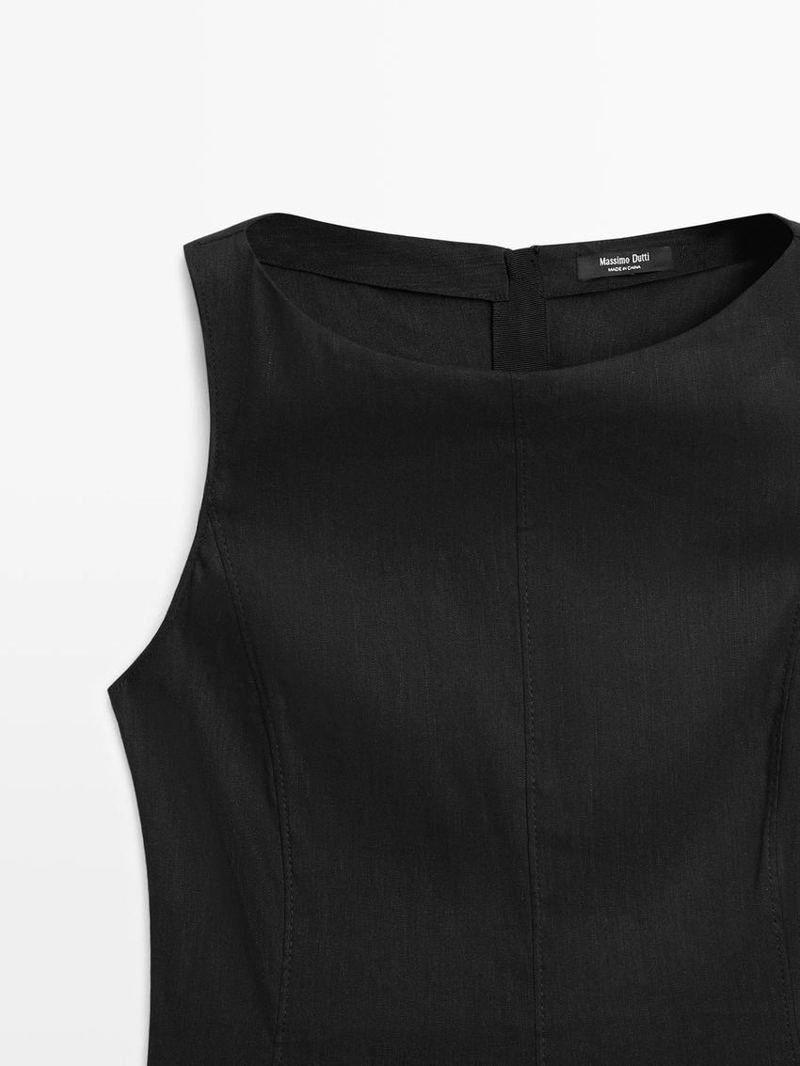 Длинное платье из льняной смеси