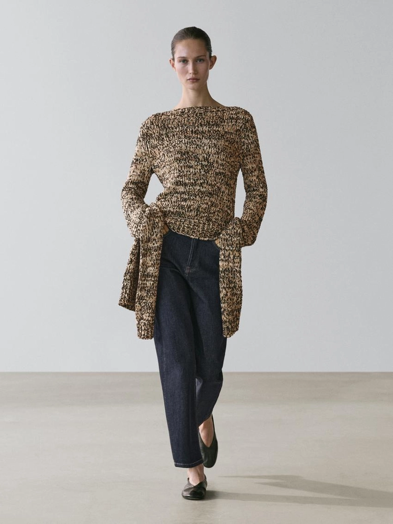 Свитер из смесового хлопка с мулене