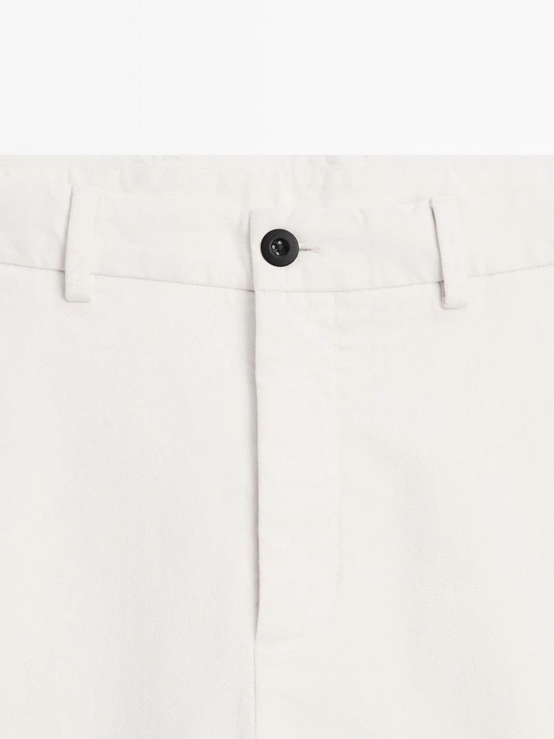 Хлопковые брюки с эластичным поясом