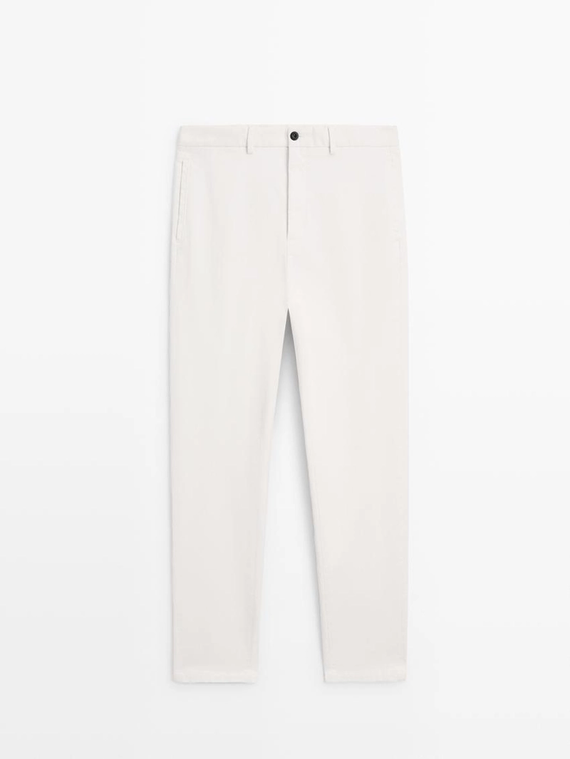 Хлопковые брюки с эластичным поясом