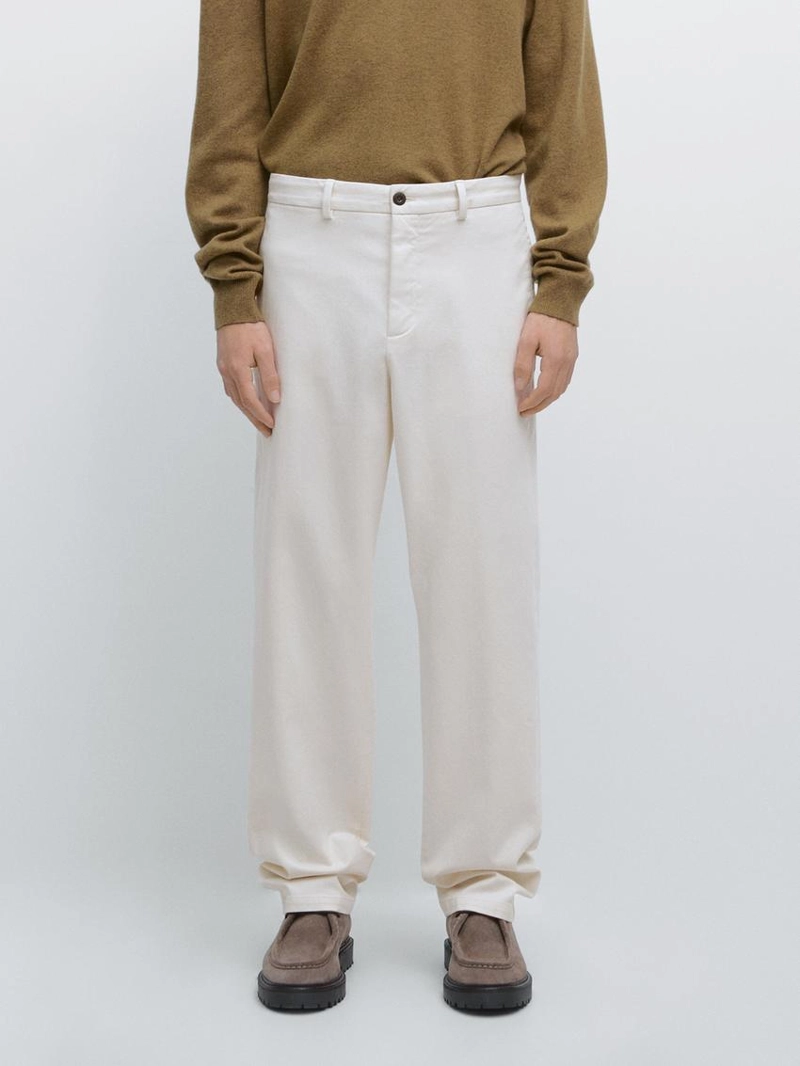 Хлопковые брюки с эластичным поясом