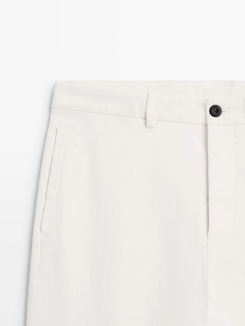 Хлопковые брюки с эластичным поясом