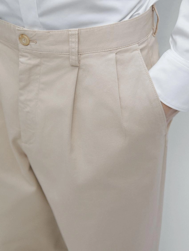 Брюки с ластиком из хлопковой смеси