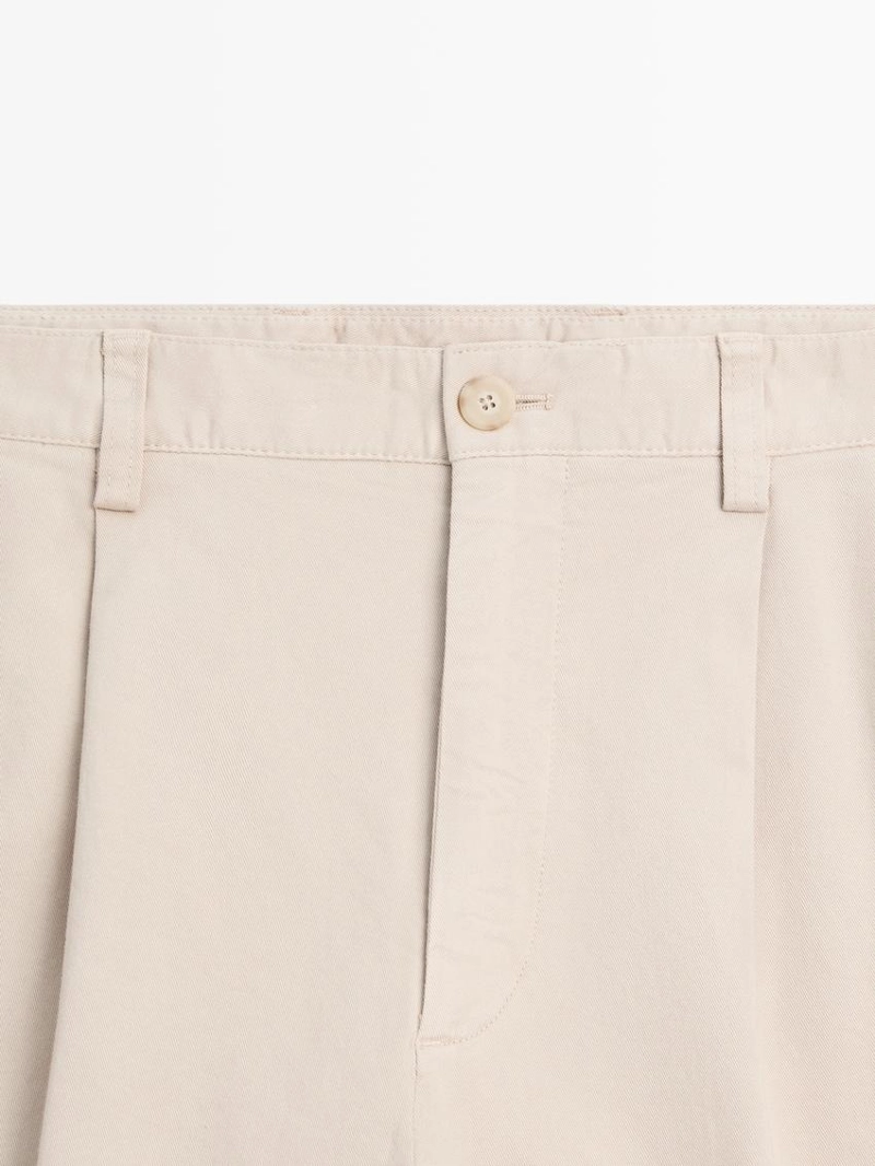 Брюки с ластиком из хлопковой смеси