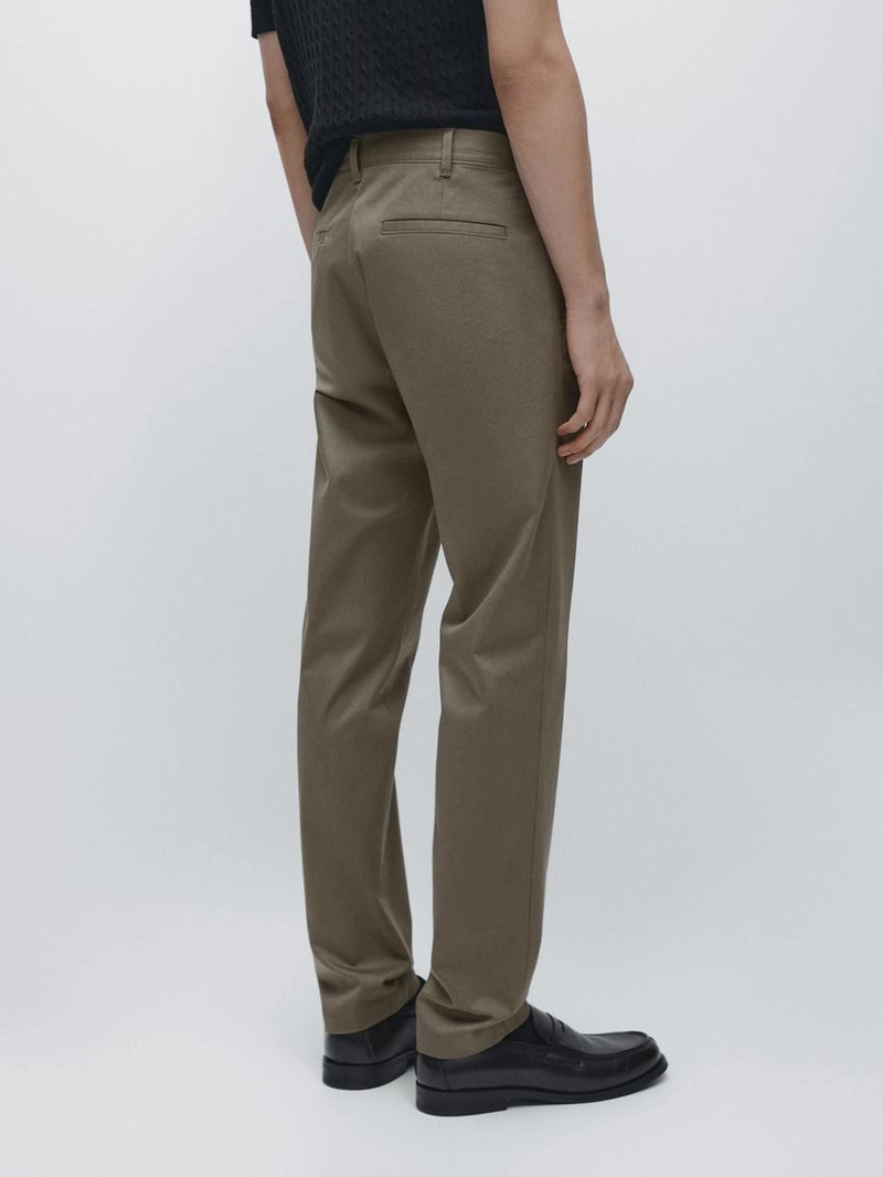 Брюки из хлопково-вискозной смеси в зауженном крое