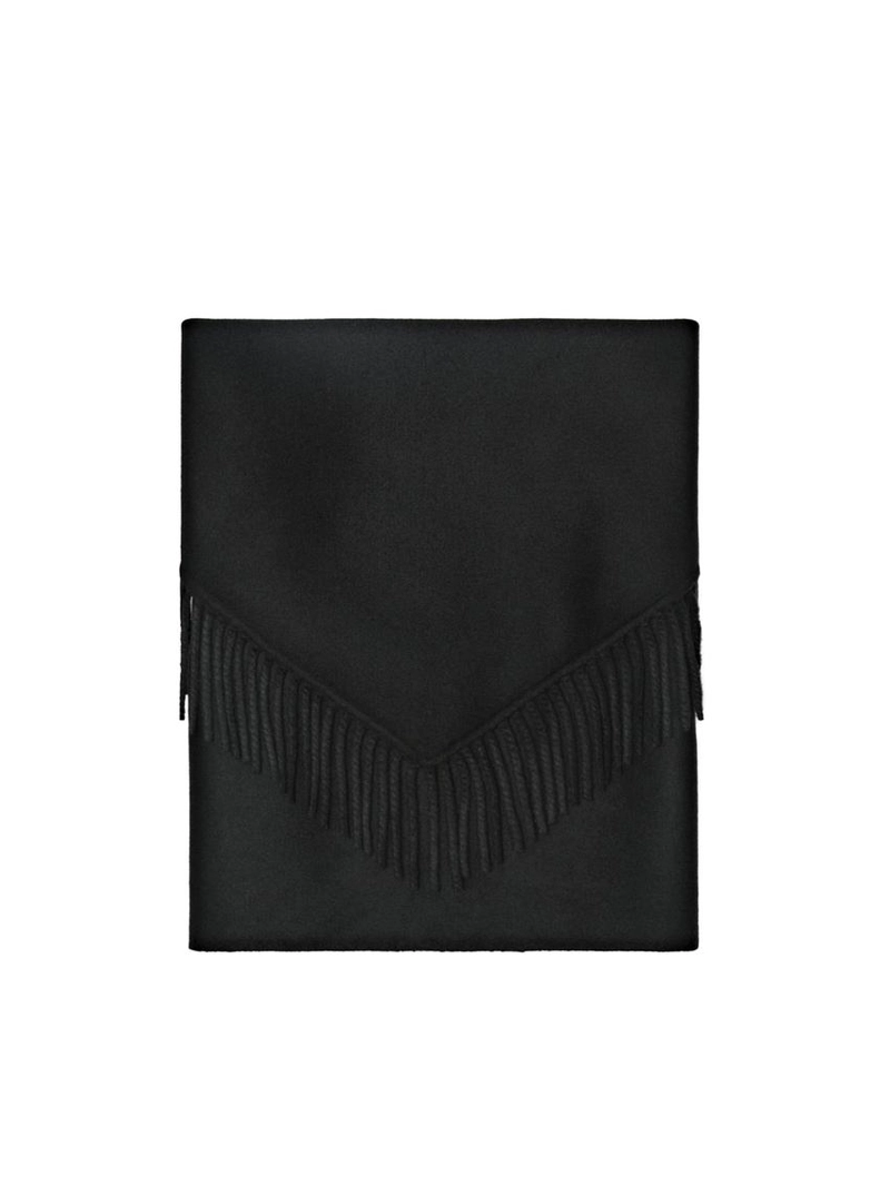 Пальто из шерстяной смеси с отделкой бахромой