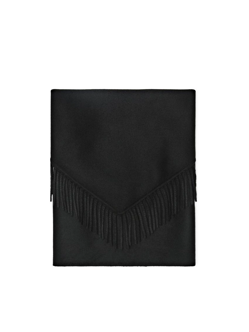 Пальто из шерстяной смеси с отделкой бахромой