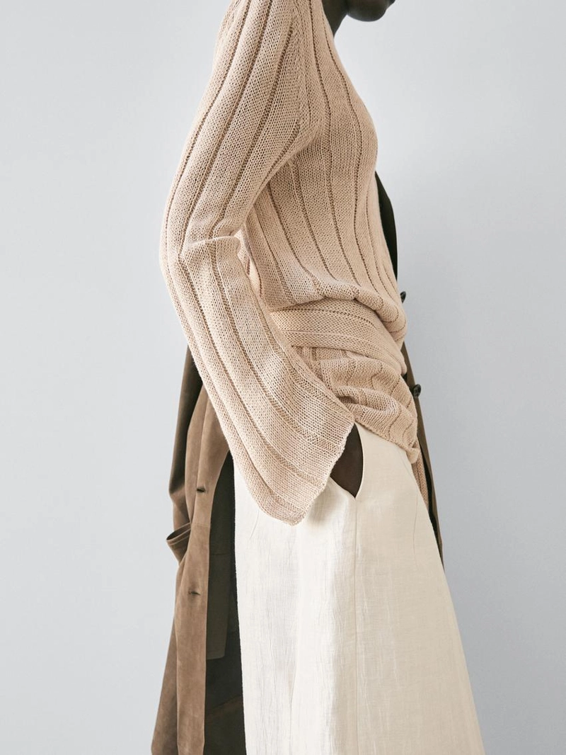 Льняные брюки с завязками