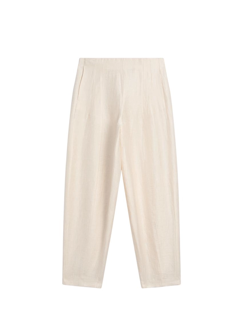 Льняные брюки с завязками