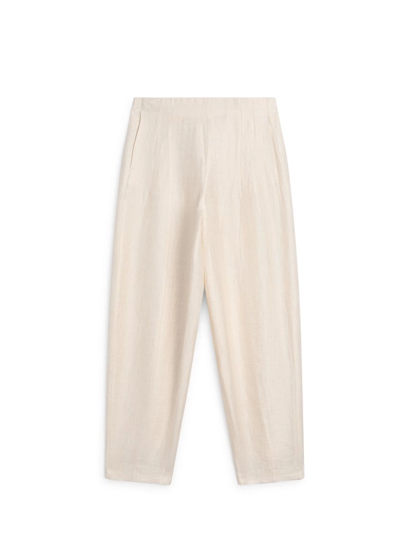 Льняные брюки с завязками