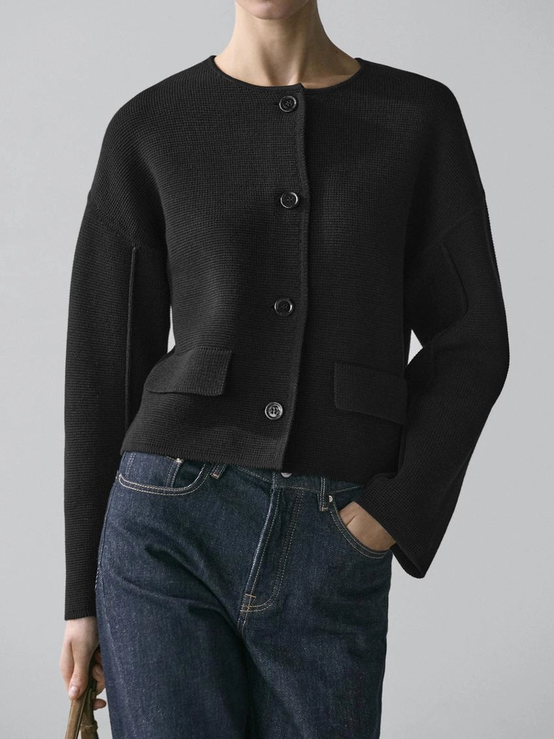 Кардиган из хлопкового трикотажа