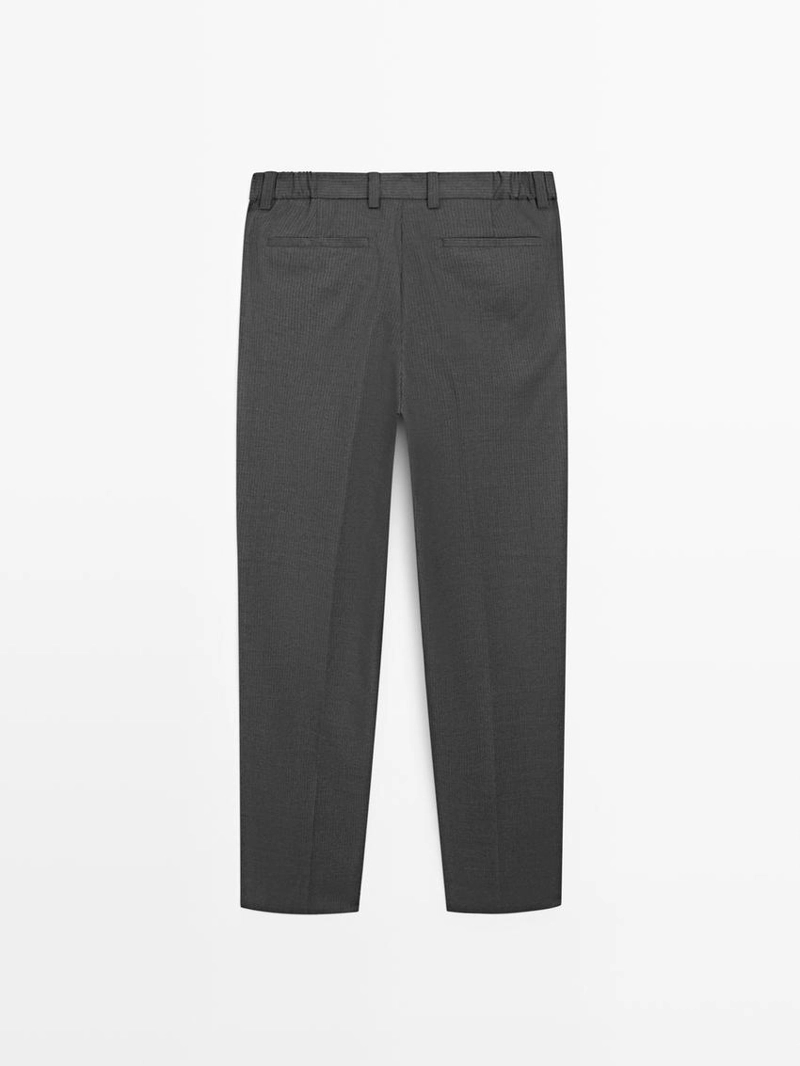 Брюки с защипами из шерстяной смеси