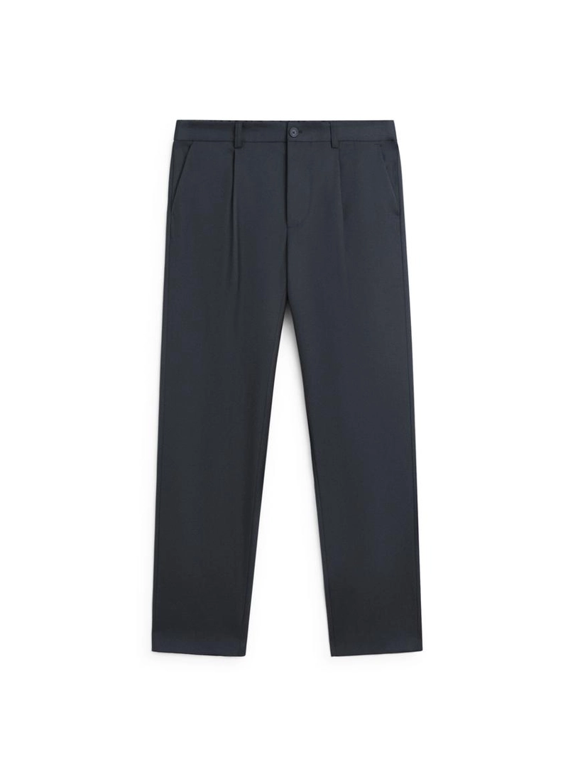 Широкие брюки из шерстяной смеси с линиями