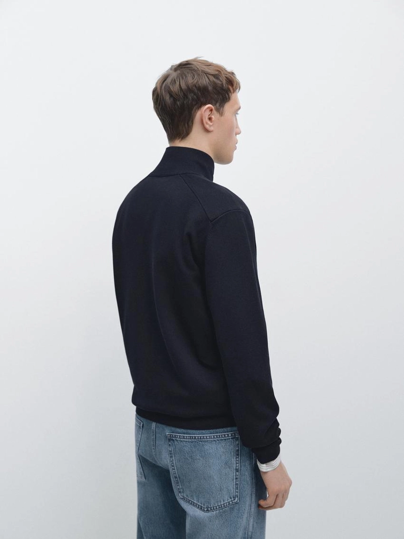 Кардиган из хлопкового трикотажа на молнии