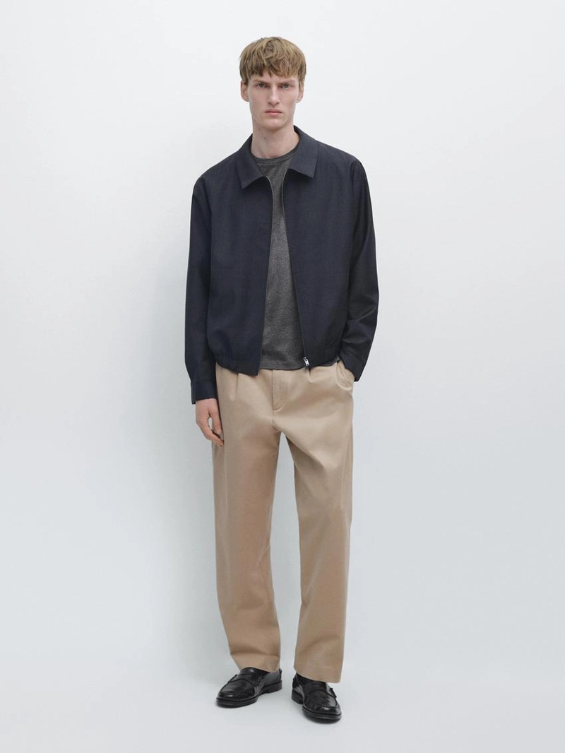 Пиджак из шерсти с гусиным лапником