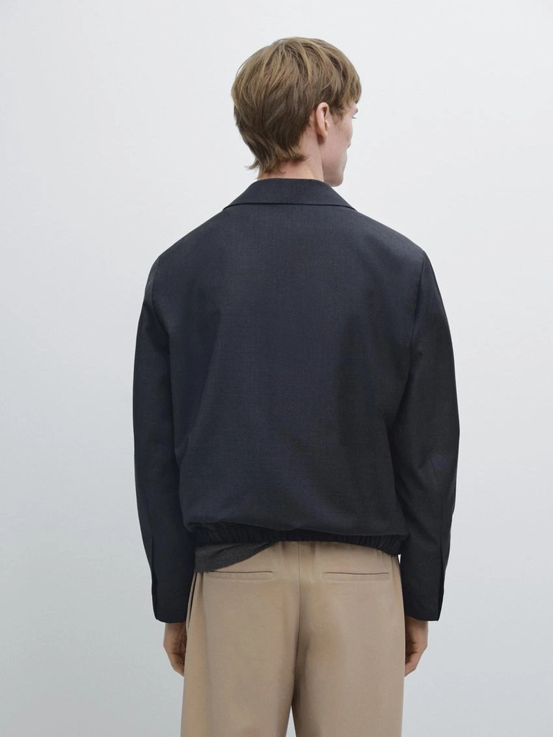 Пиджак из шерсти с гусиным лапником