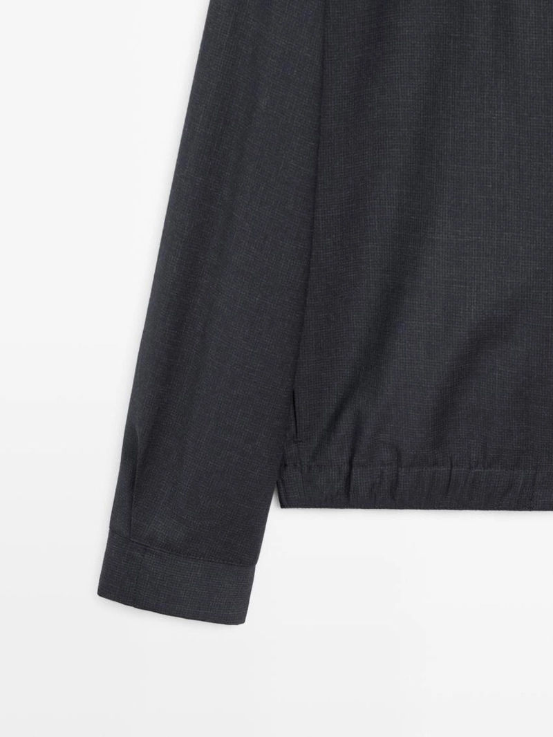 Пиджак из шерсти с гусиным лапником