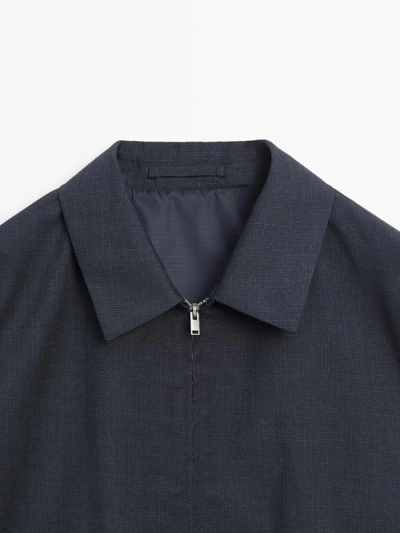 Пиджак из шерсти с гусиным лапником