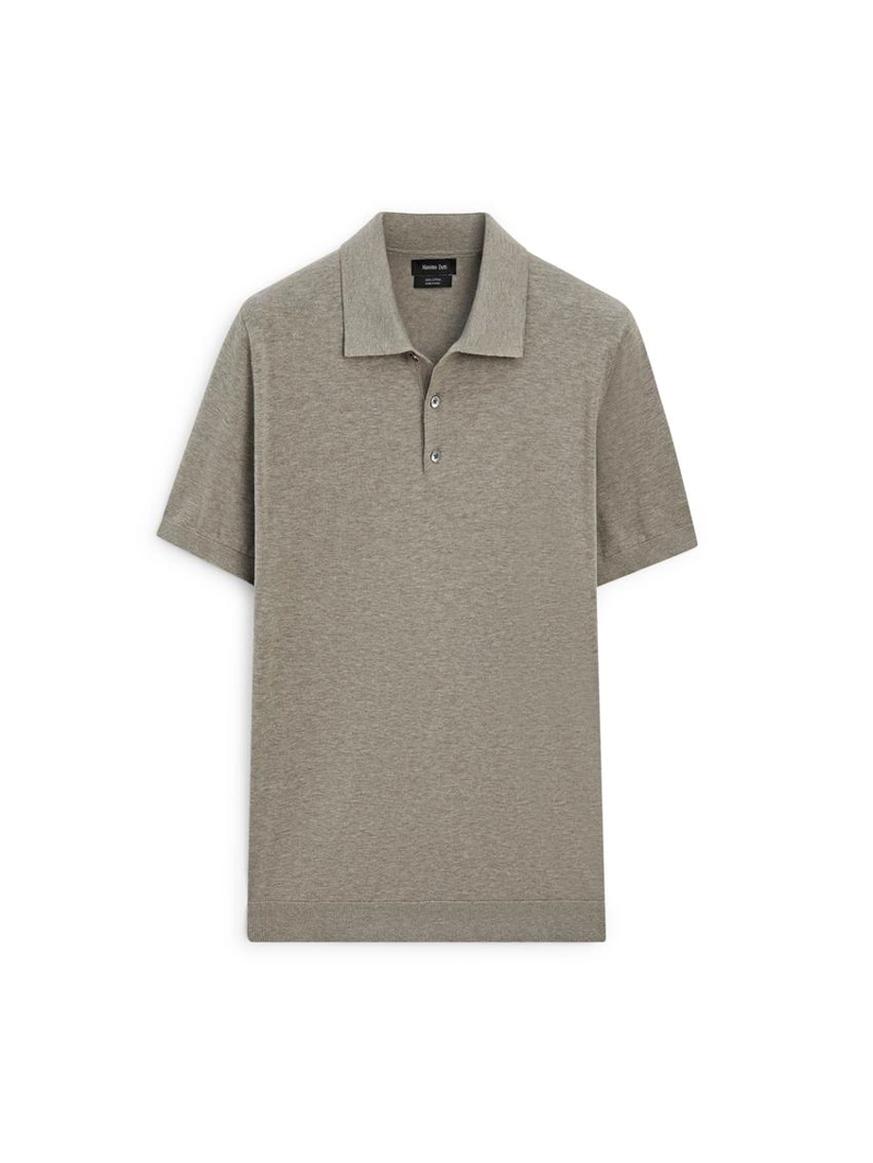 Вязанный свитер-поло из хлопка