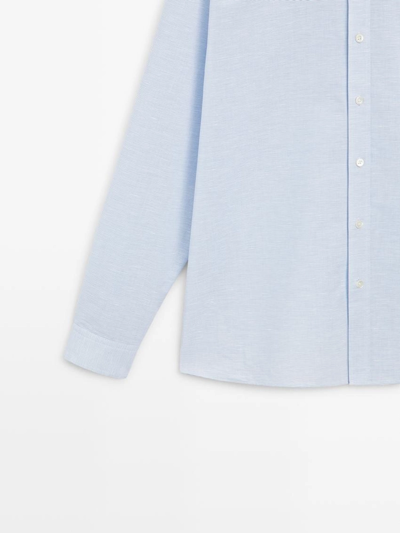 Рубашка из льна с регулярной посадкой