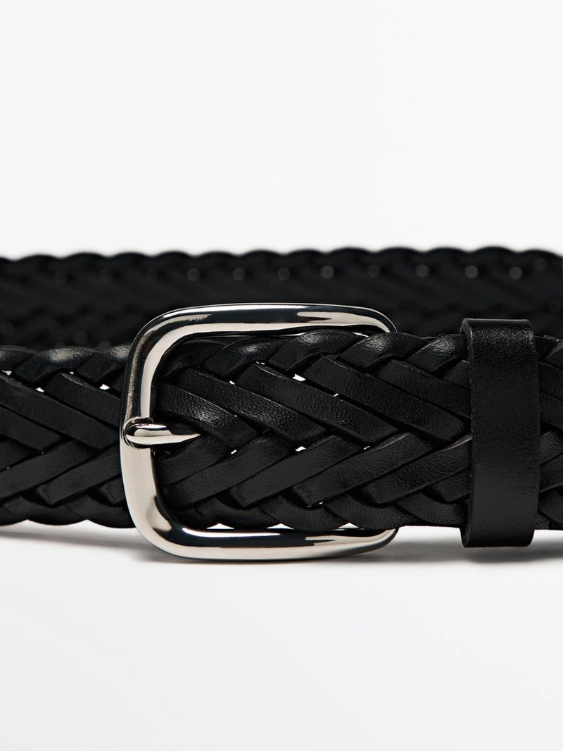 Кожанный плетеный ремень