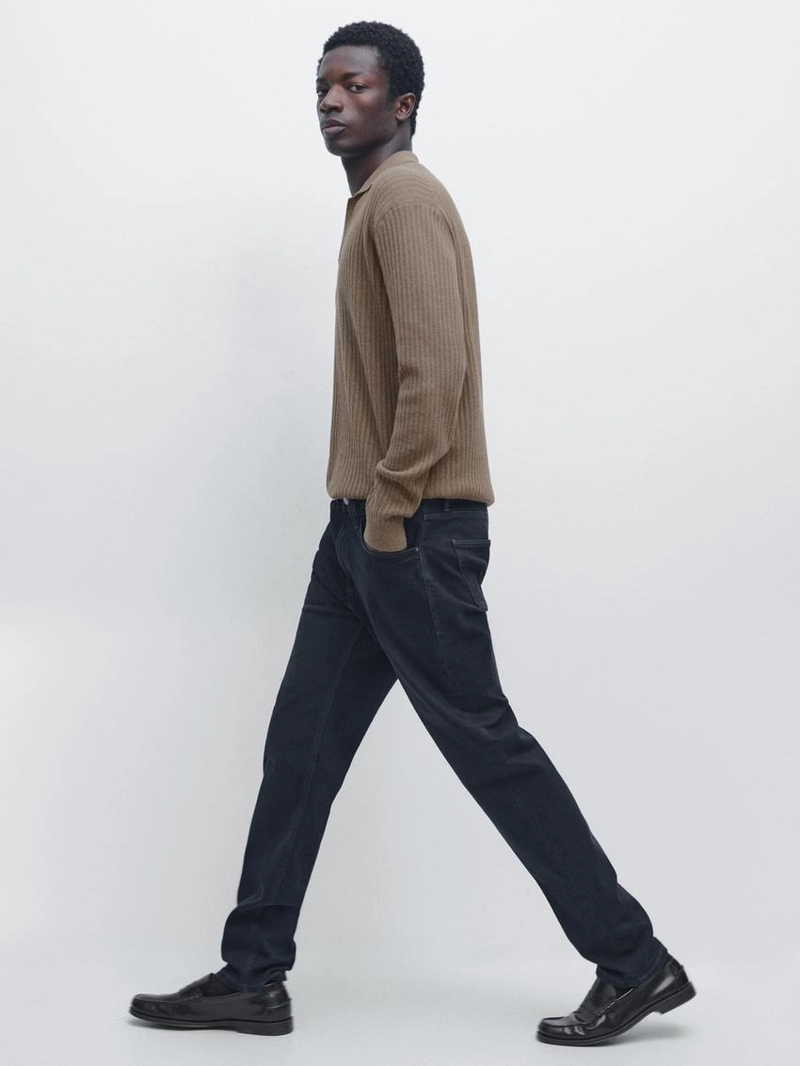 Джинсы в стиле денима с утонченным кроем