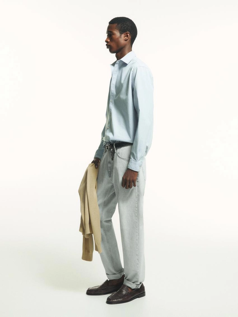 Рубашка из джинсовой ткани 100% хлопка