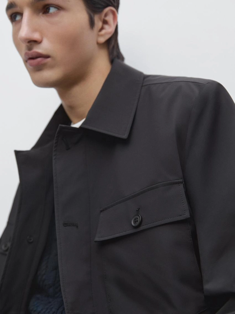 Короткая куртка с деталями карманов